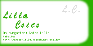 lilla csics business card